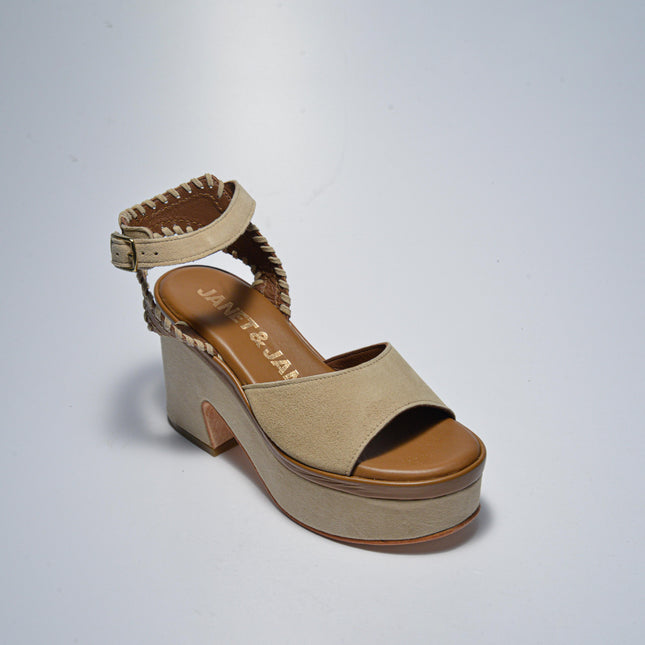 JANET&JANET J-154 SANDALO CON TACCO ALTO BEIGE