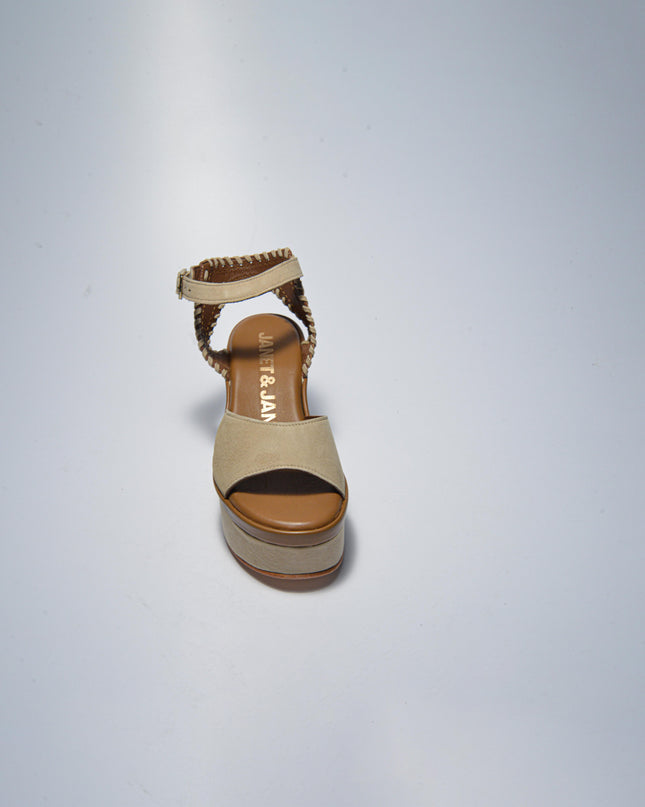 JANET&JANET J-154 SANDALO CON TACCO ALTO BEIGE