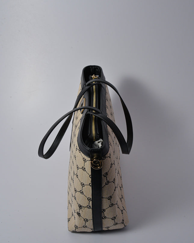 ADA STRAW L. SHOPPING PP/PU BLACK/N