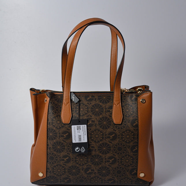 TEODOSIA DOUB.HANDLE PVC NEW TEOD./PU BROWN/TAN