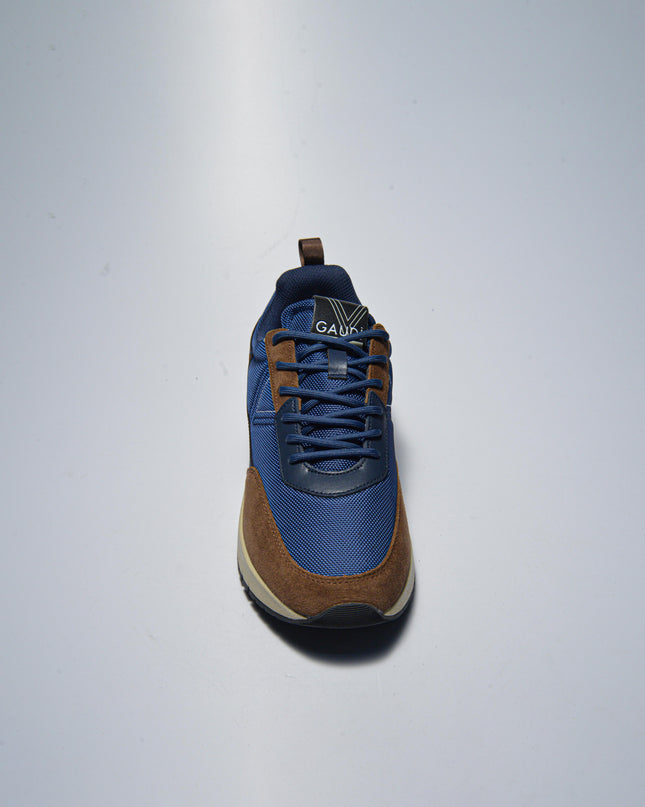 GAUDI 4141 SNEAKERS MARRONE-BLU