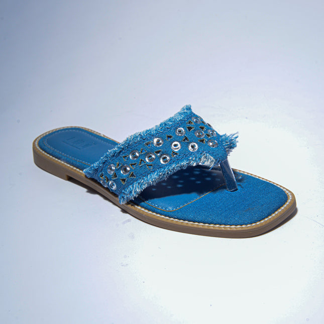 NINI` PARIS 2621 SANDALO INFRADITO BLU
