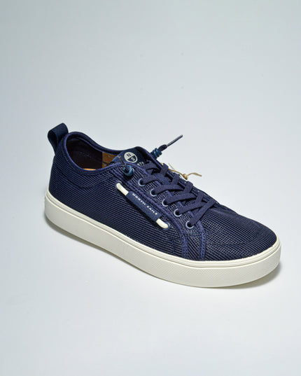 NORTH SAILS E033 SNEAKERS IN TELA BLU CON GOMMA BIANCA