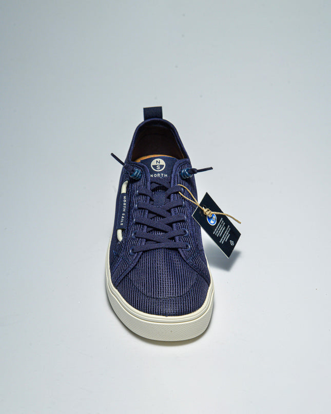 NORTH SAILS E033 SNEAKERS IN TELA BLU CON GOMMA BIANCA