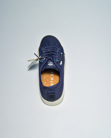 NORTH SAILS E033 SNEAKERS IN TELA BLU CON GOMMA BIANCA