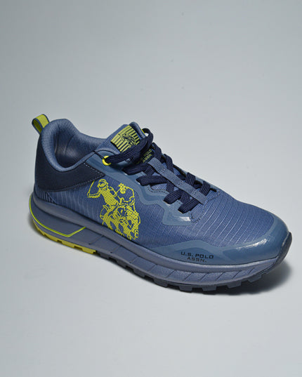 U.S. POLO ASSN. U004 SNEAKERS IN TELA BLU-GIALLA
