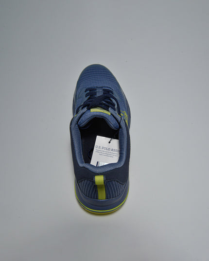 U.S. POLO ASSN. U004 SNEAKERS IN TELA BLU-GIALLA