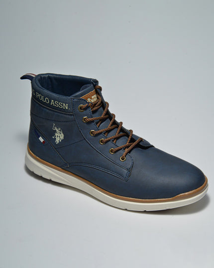 U.S POLO ASSN C.C L001 SNEAKERS BLU CON LACCI MARRONI