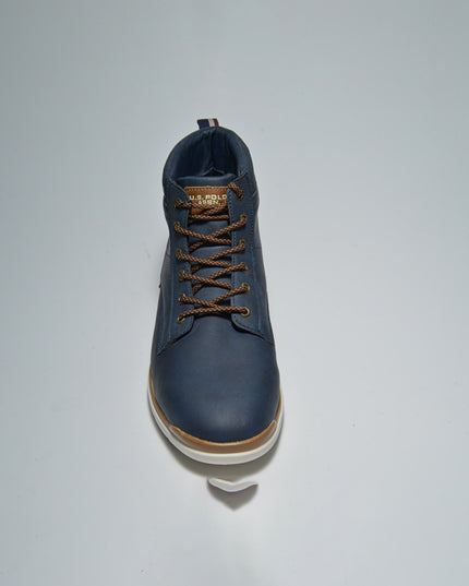 U.S POLO ASSN C.C L001 SNEAKERS BLU CON LACCI MARRONI