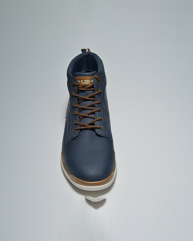 U.S POLO ASSN C.C L001 SNEAKERS BLU CON LACCI MARRONI