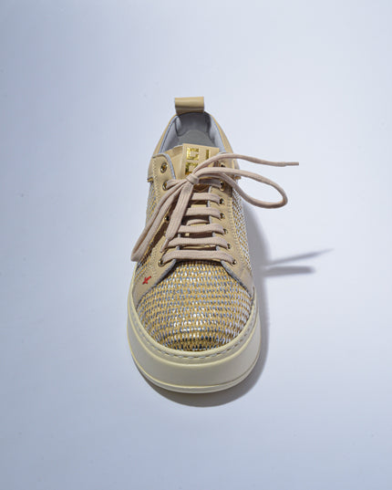 GIO+  C.C SNEAKERS BEIGE INTRECCIATA