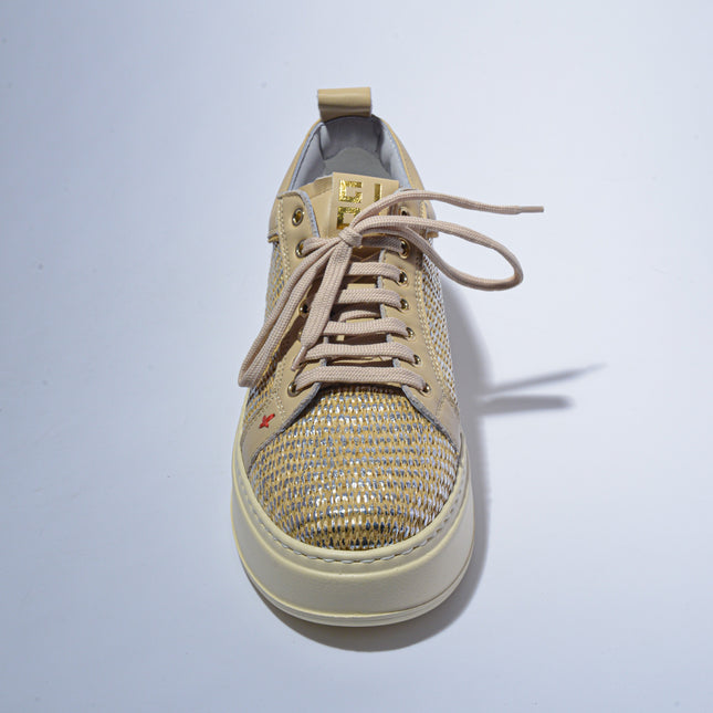 GIO+  C.C SNEAKERS BEIGE INTRECCIATA