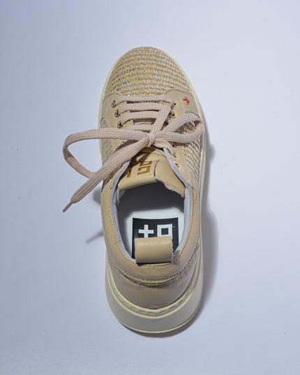 GIO+  C.C SNEAKERS BEIGE INTRECCIATA