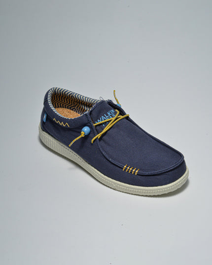 PITAS RMAN MOCASSINO IN TELA BLU