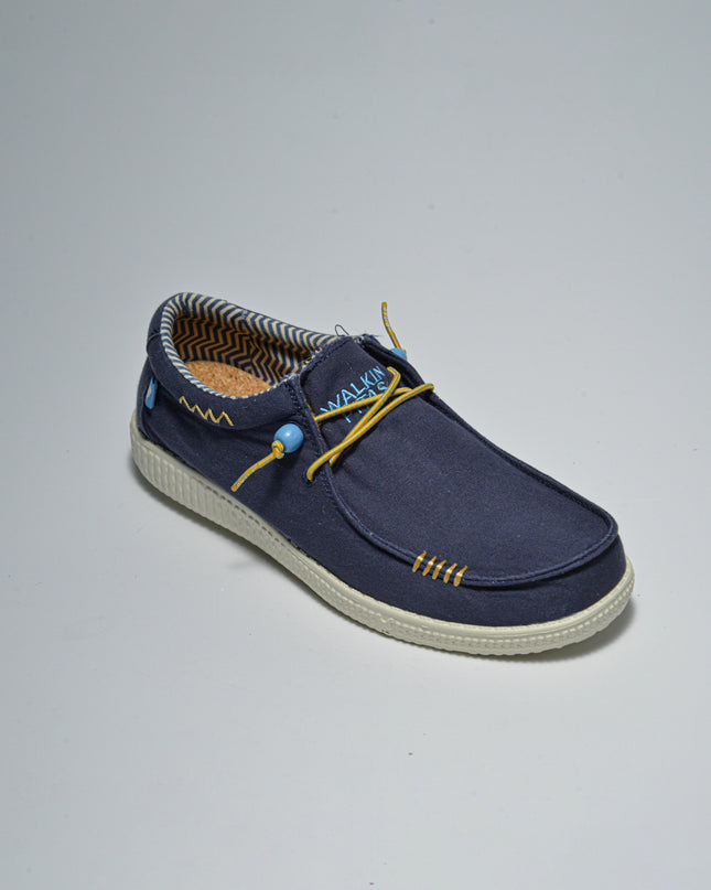 PITAS RMAN MOCASSINO IN TELA BLU