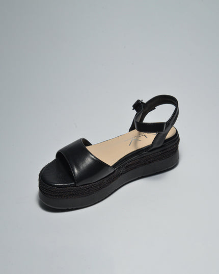 ALVIERO MARTINI 7639 SANDALO CON ZEPPA NERO
