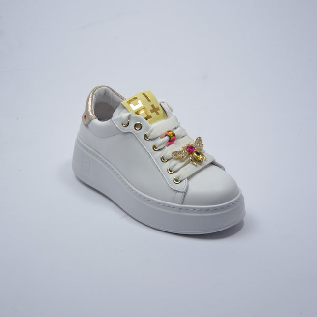 GIO+ 318A C.C SNEAKERS BIANCA-ORO