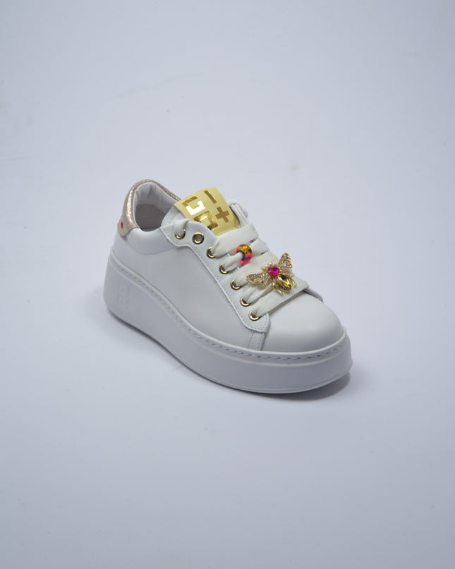 GIO+ 318A C.C SNEAKERS BIANCA-ORO