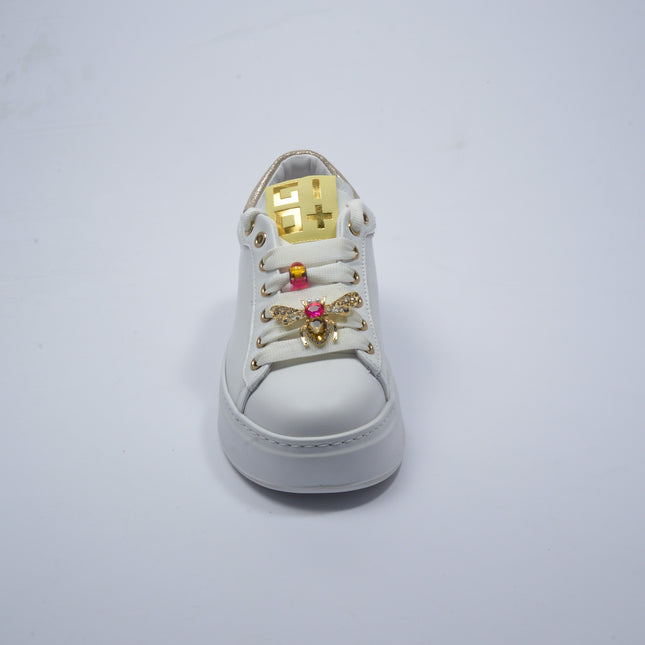 GIO+ 318A C.C SNEAKERS BIANCA-ORO