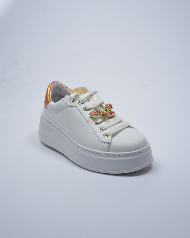 GIO+ 316A SNEAKERS BIANCO-ARANCIO