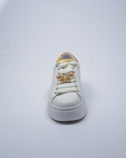 GIO+ 316A SNEAKERS BIANCO-ARANCIO