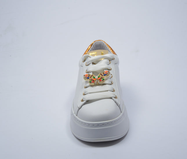 GIO+ 316A SNEAKERS BIANCO-ARANCIO