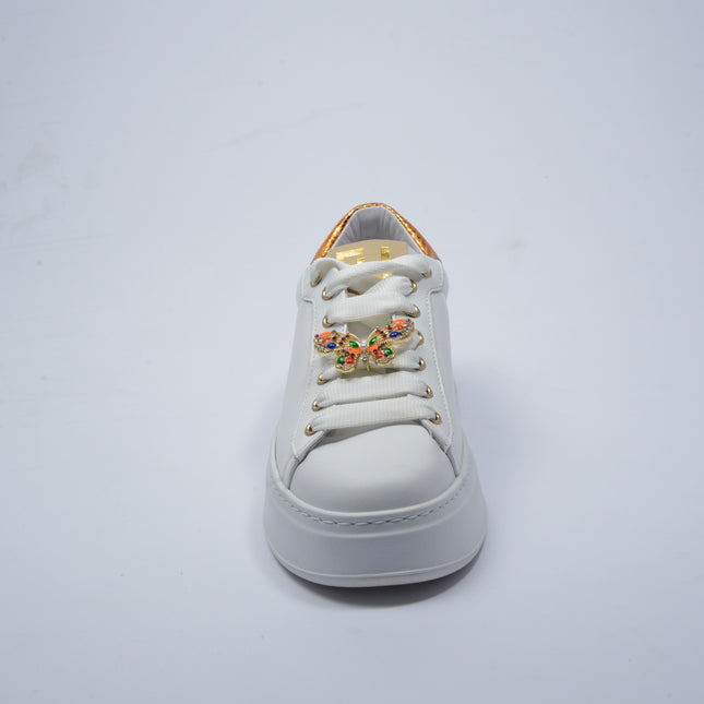 GIO+ 316A SNEAKERS BIANCO-ARANCIO