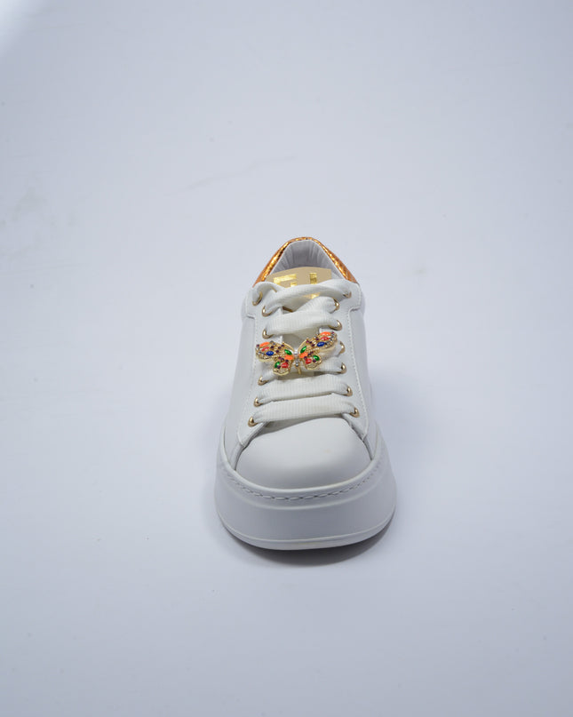 GIO+ 316A SNEAKERS BIANCO-ARANCIO