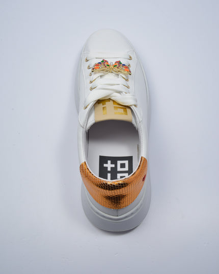 GIO+ 316A SNEAKERS BIANCO-ARANCIO