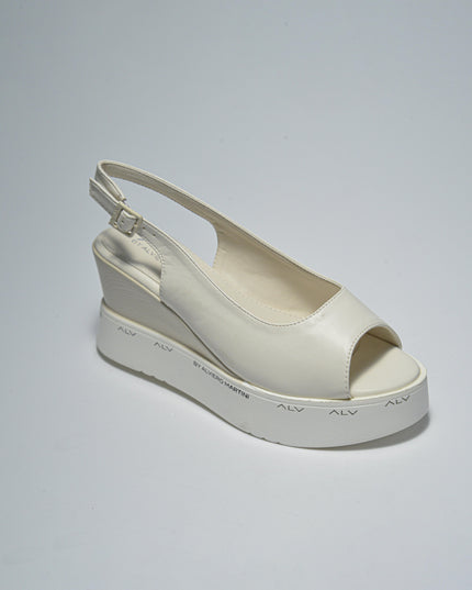 ALVIERO MARTINI 3972 SANDALO CON ZEPPA BIANCO
