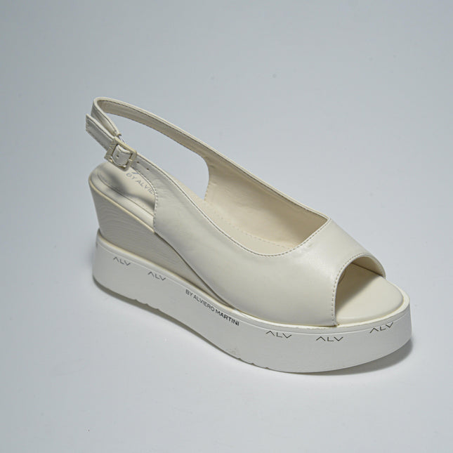 ALVIERO MARTINI 3972 SANDALO CON ZEPPA BIANCO