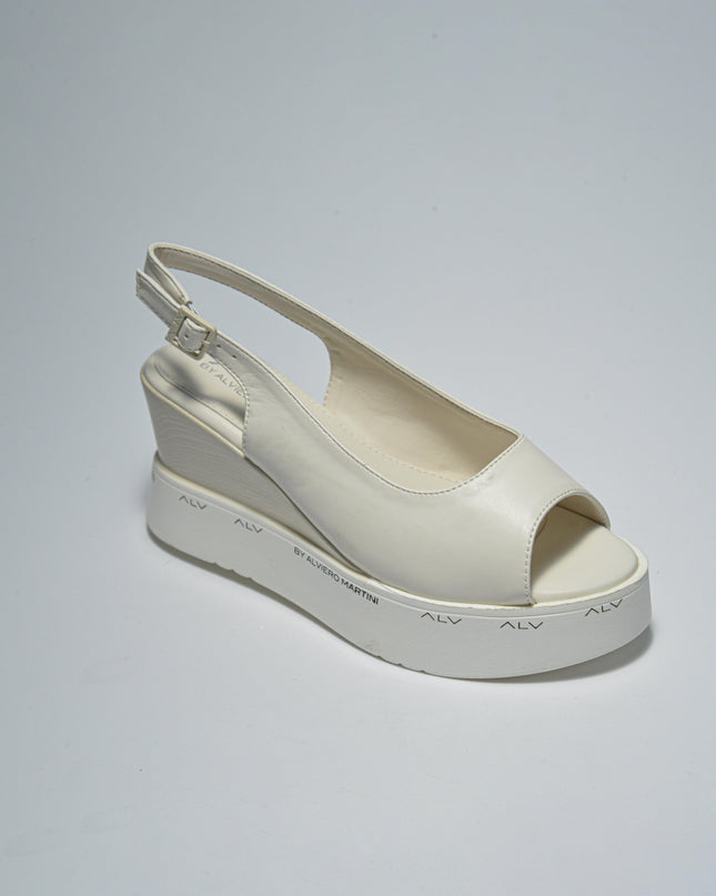 ALVIERO MARTINI 3972 SANDALO CON ZEPPA BIANCO