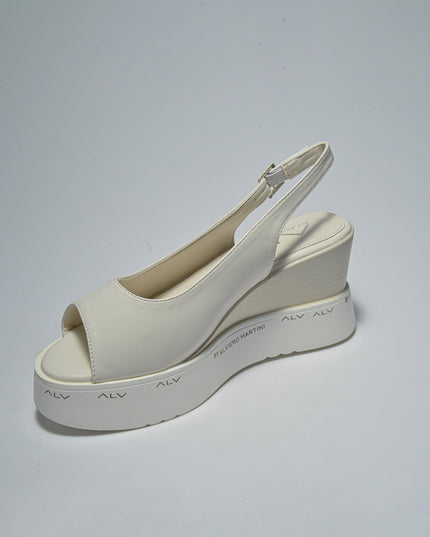 ALVIERO MARTINI 3972 SANDALO CON ZEPPA BIANCO