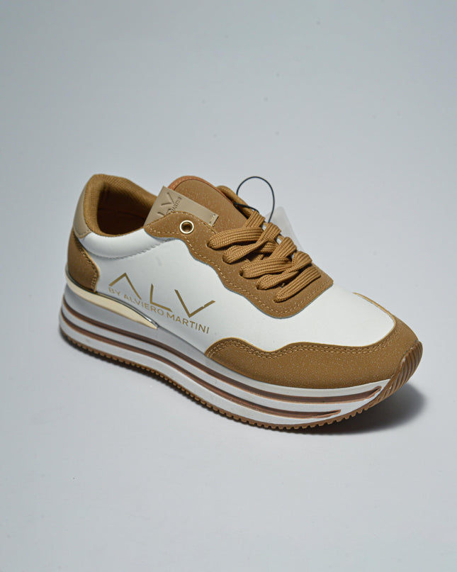 ALVIERO MARTINI 2025 SNEAKERS MARRONE-BIANCO