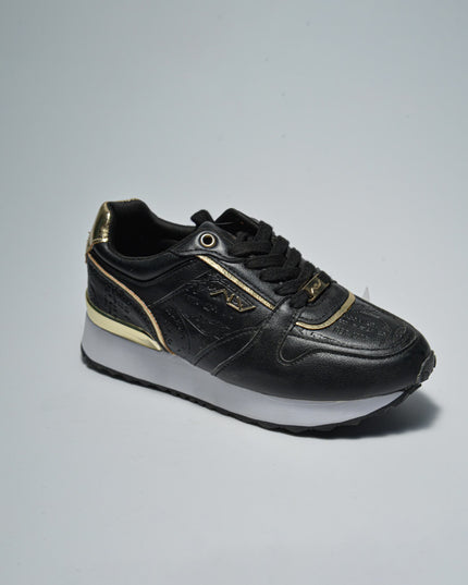 ALVIERO MARTINI 0217 SNEAKERS NERO-ORO