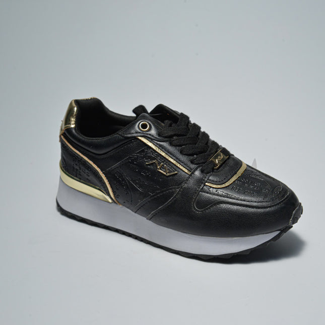 ALVIERO MARTINI 0217 SNEAKERS NERO-ORO