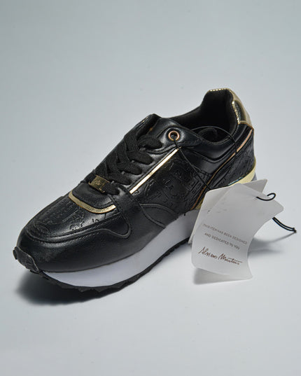 ALVIERO MARTINI 0217 SNEAKERS NERO-ORO