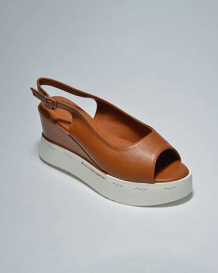 ALVIERO MARTINI 3632 SANDALO CON ZEPPA MARRONE