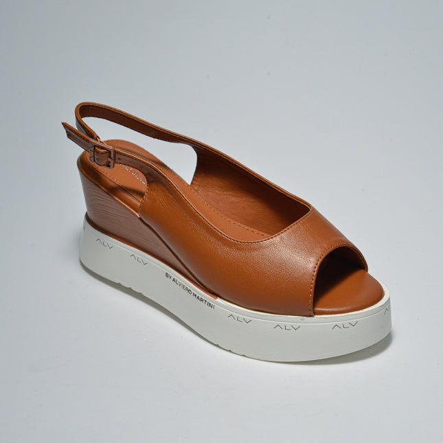 ALVIERO MARTINI 3632 SANDALO CON ZEPPA MARRONE