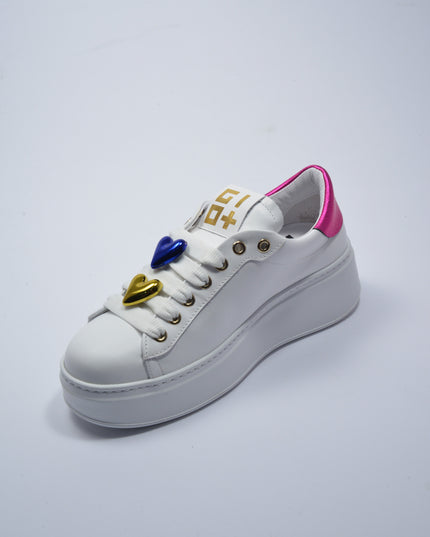 GIO+ 328A SNEAKERS BIANCO-FUCSIA