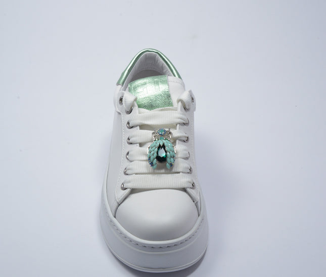 GIO+ 302A SNEAKERS BIANCO-VERDE