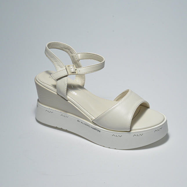 ALVIERO MARTINI 4972 SANDALO CON ZEPPA BIANCO