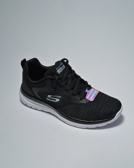 SKECHERS 7BKW SNEAKERS NERA CON SUOLA BIANCA