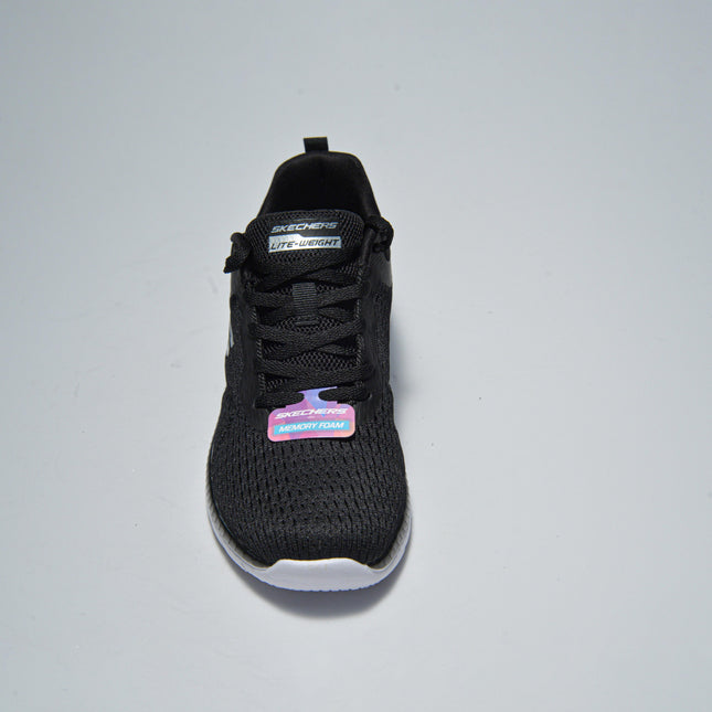 SKECHERS 7BKW SNEAKERS NERA CON SUOLA BIANCA