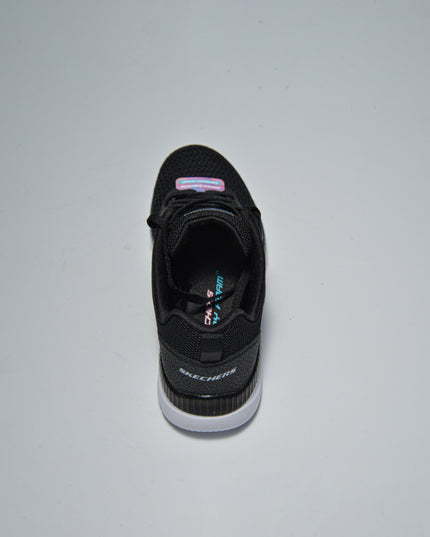 SKECHERS 7BKW SNEAKERS NERA CON SUOLA BIANCA