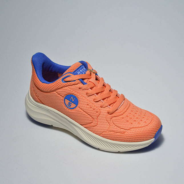 NORTH SAILS E051 SNEAKERS IN TELA ARANCIONE-BLU