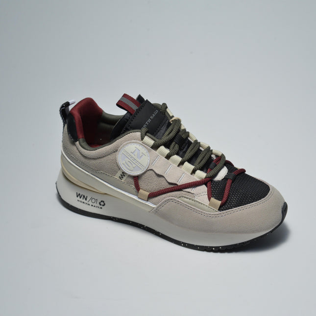 NORTH SAILS N030 SNEAKERS GRIGIA-VERDE PETROLIO