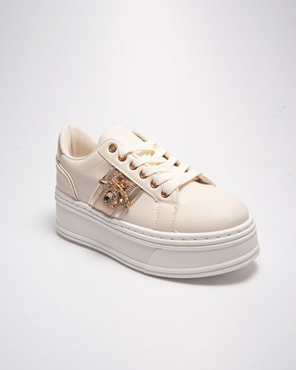 NINì PARIS 6291 SNEAKERS BEIGE-ORO