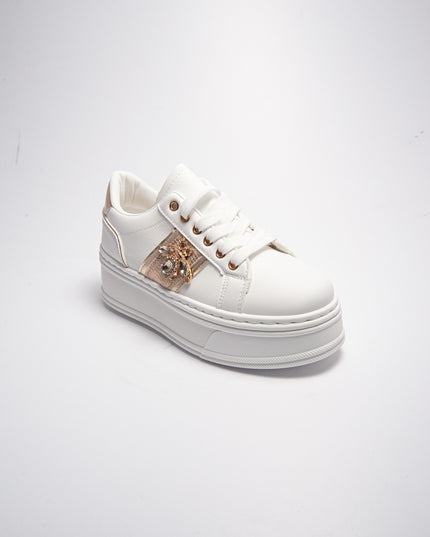NINì PARIS 6291 SNEAKERS BIANCO-ORO