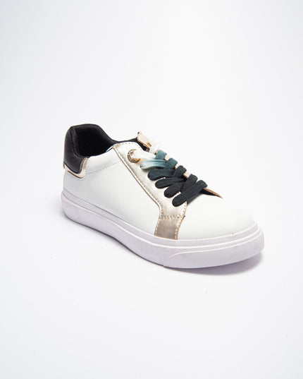 GATTINONI C.C. B871 SNEAKERS BIANCA-ORO